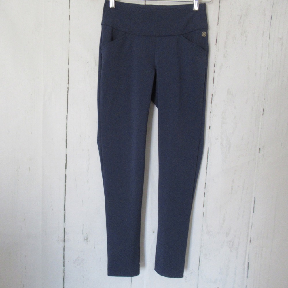 Lilly Pulitzer Luxletic Pants 00 Blue Fairway Performance Twill Golf Pull On